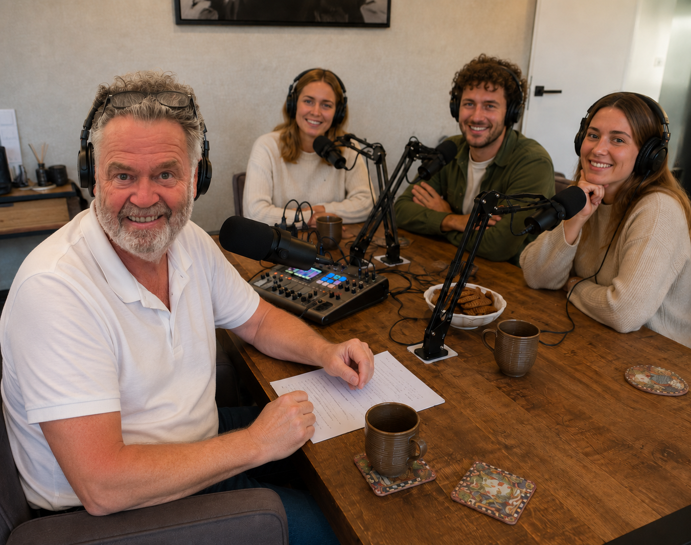 Podcastopname bij Voor Jou Gesproken